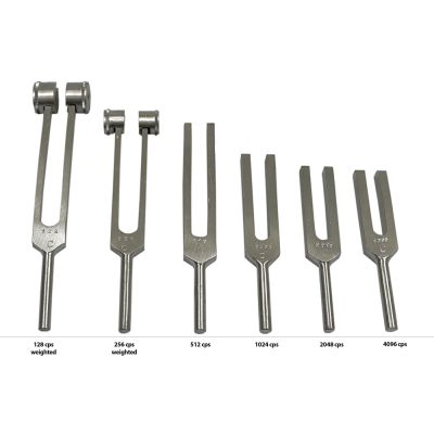 Tuning forks showing the different types.